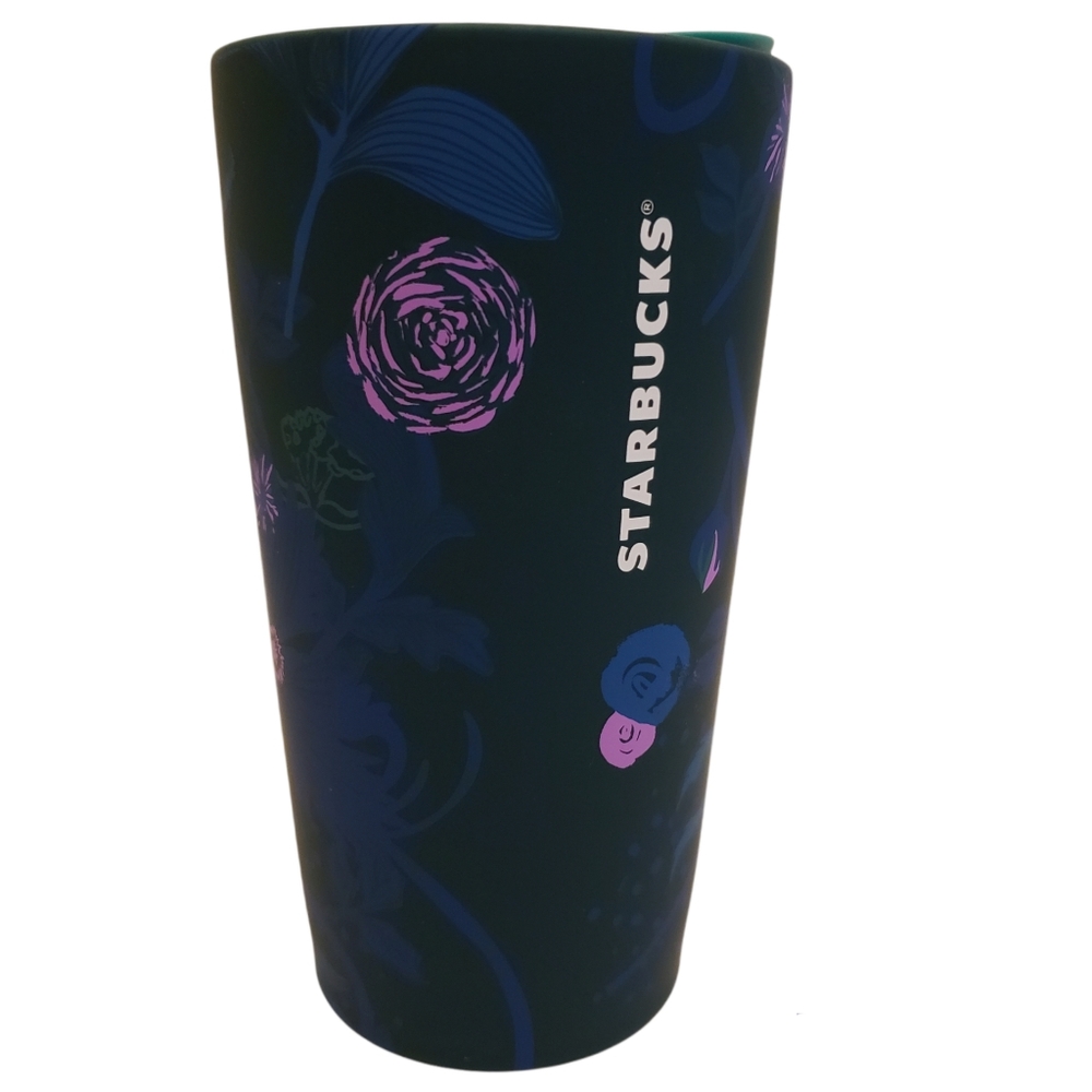 Starbucks Matte Floral Rising 2021 Ceramic Tumbler Cup 12 oz NEW - Picture 2 of 9